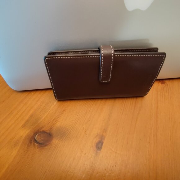 Vintage Coach Brown Leather Card Wallet - Picture 10 of 11